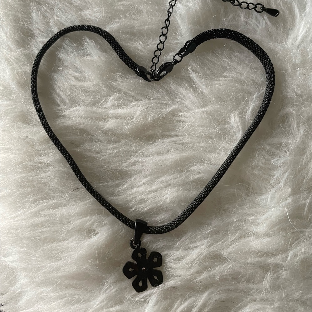 Vintage Black Choker Necklace Y2K